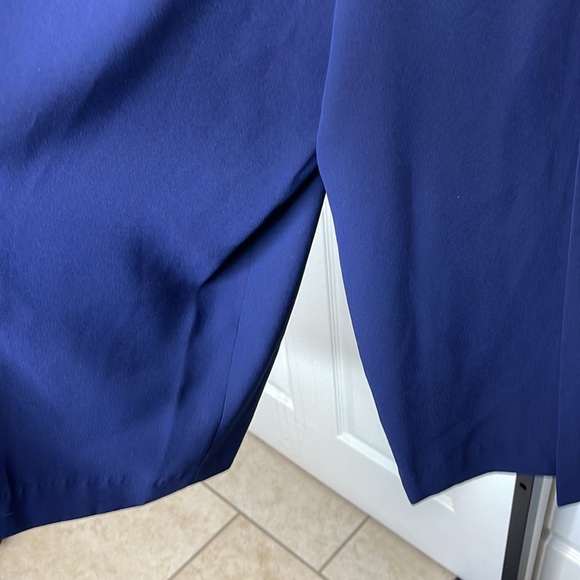 Women’s Lauren by Ralph Lauren navy blue Culottes pant NWT SZ 10P W/ tie belt - Picture 6 of 10